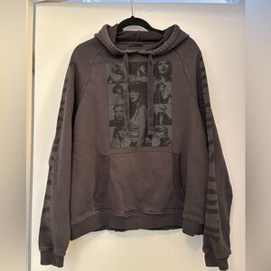 Taylor Swift Era's Tour Hoodie Charcoal Grey, Small Oversized